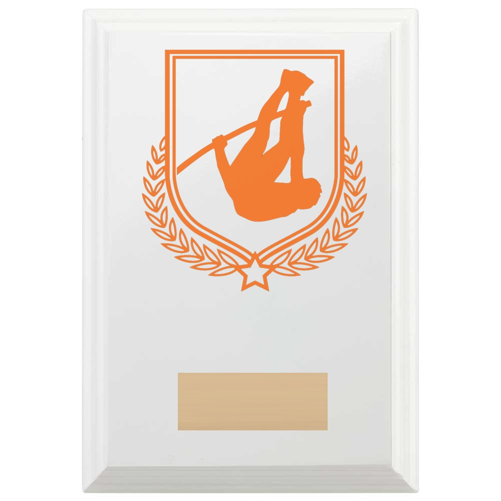 Pole Vault Reward Plaque In Arctic White