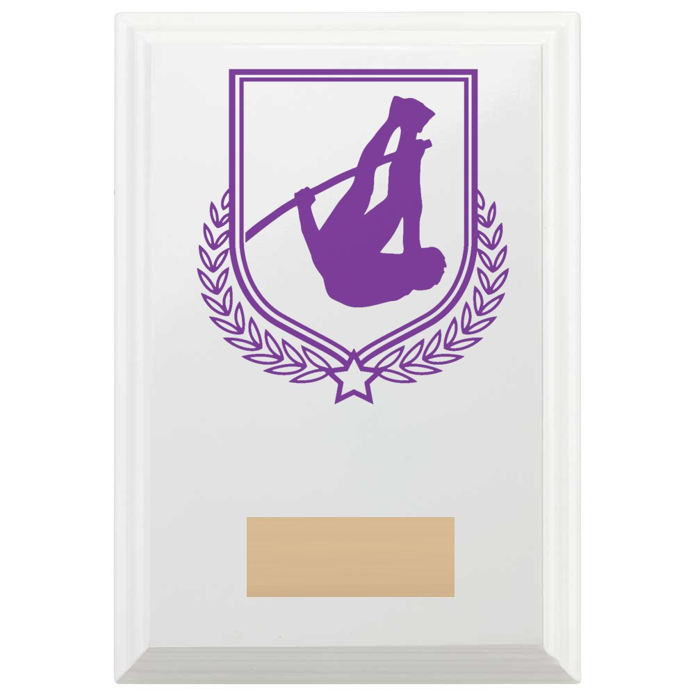 Pole Vault Reward Plaque In Arctic White