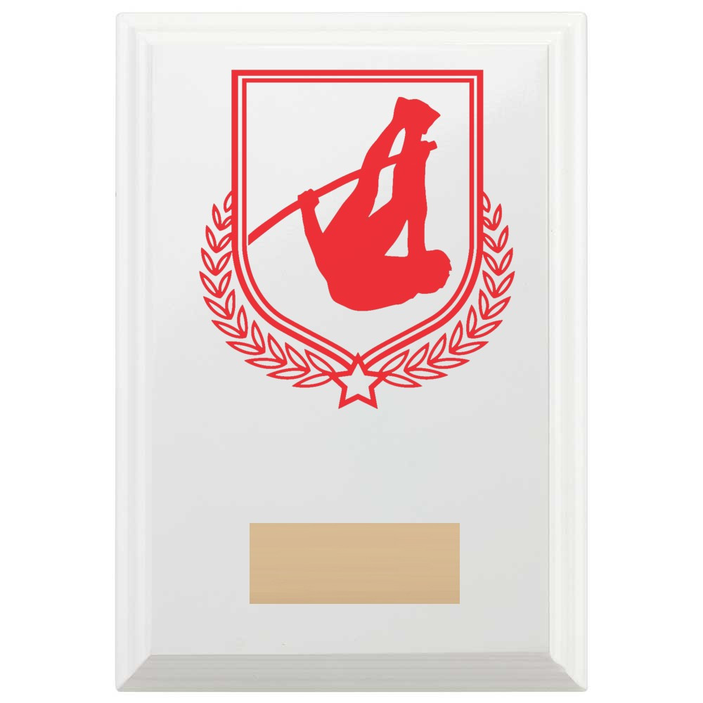 Pole Vault Reward Plaque In Arctic White
