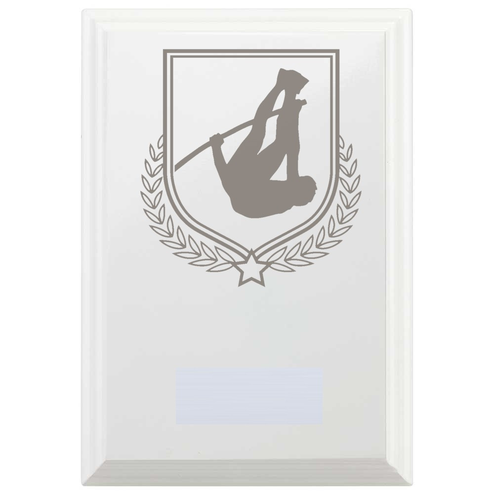 Pole Vault Reward Plaque In Arctic White
