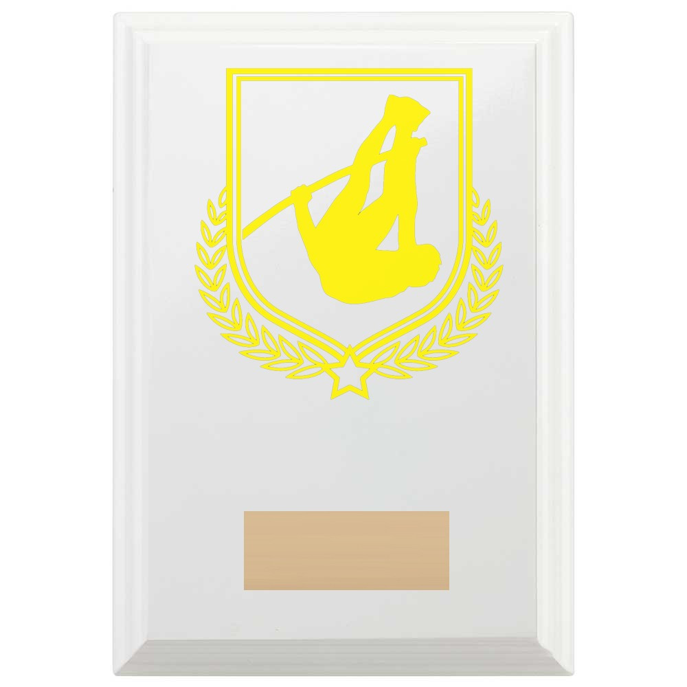 Pole Vault Reward Plaque In Arctic White