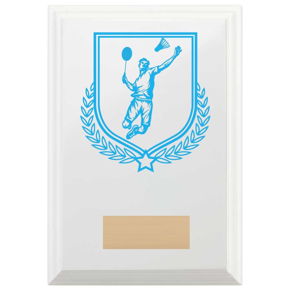 Badminton Reward Plaque In Arctic White