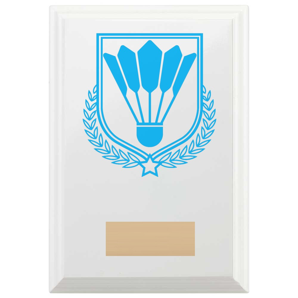 Badminton Reward Plaque In Arctic White
