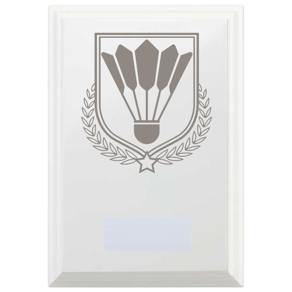 Badminton Reward Plaque In Arctic White