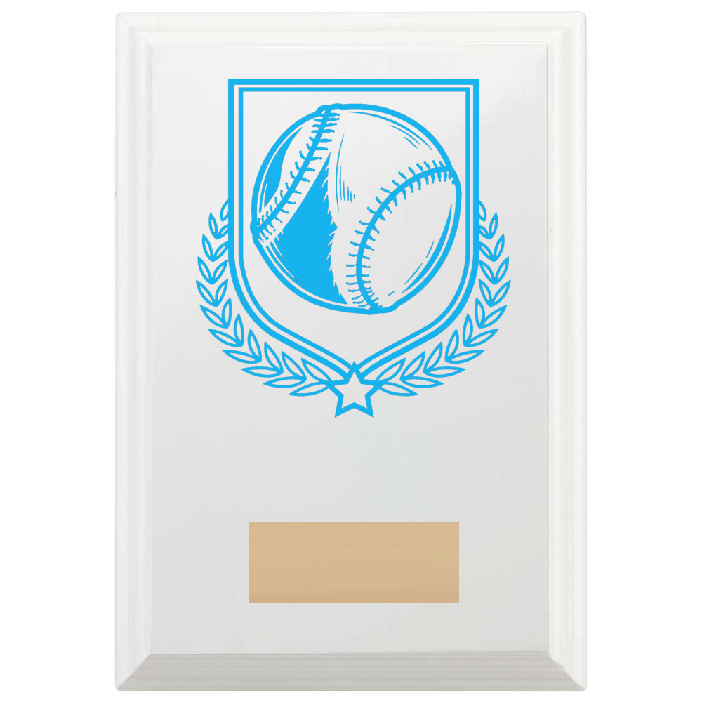 Baseball Reward Plaque In Arctic White
