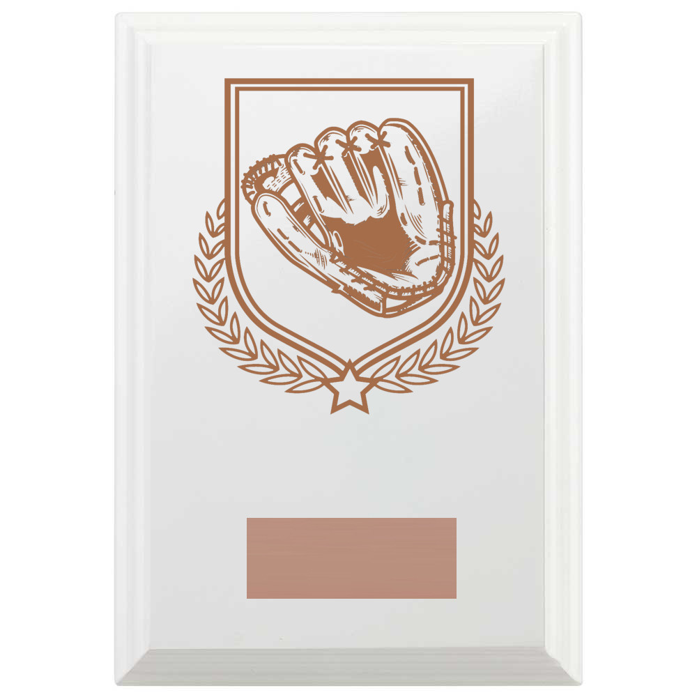 Baseball Reward Plaque In Arctic White