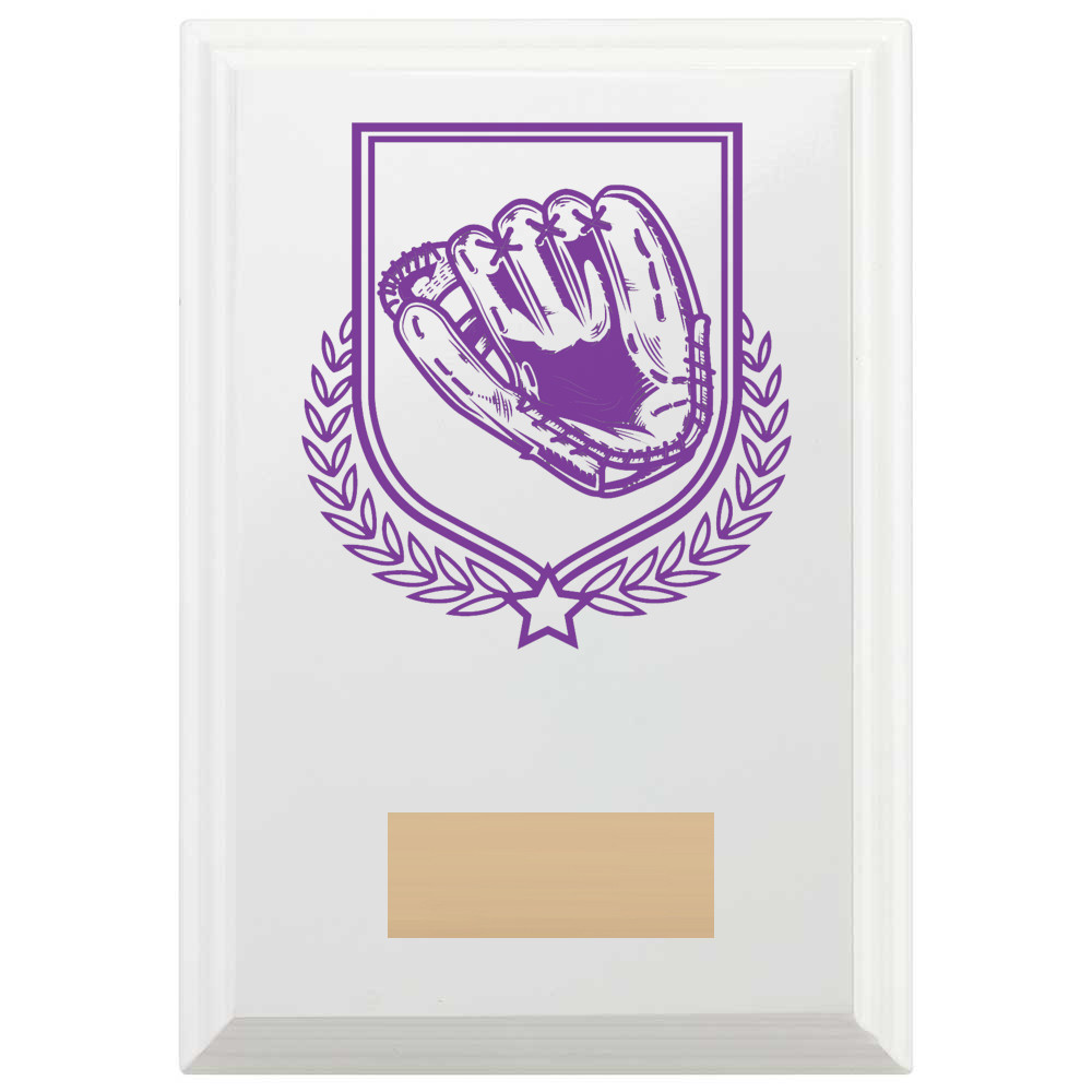 Baseball Reward Plaque In Arctic White