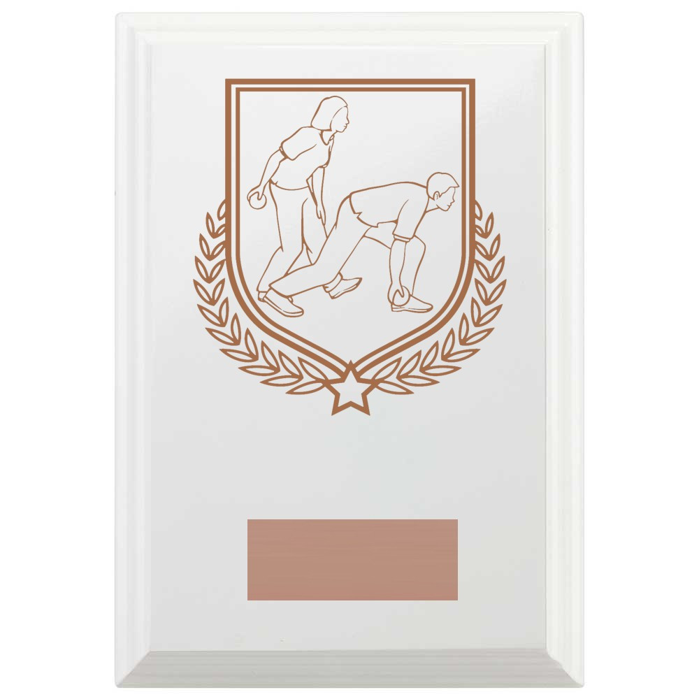 Bowls Reward Plaque In Arctic White