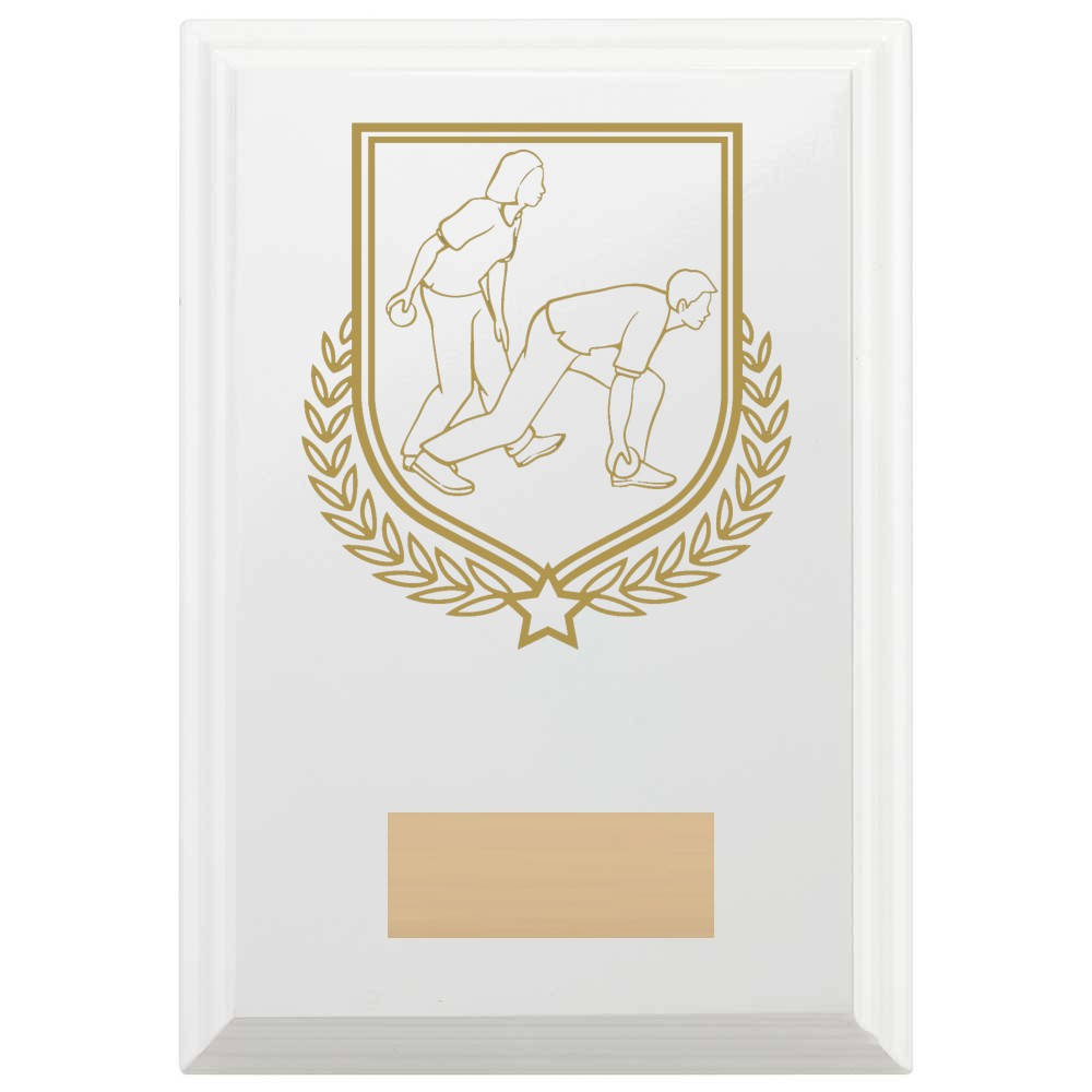 Bowls Reward Plaque In Arctic White