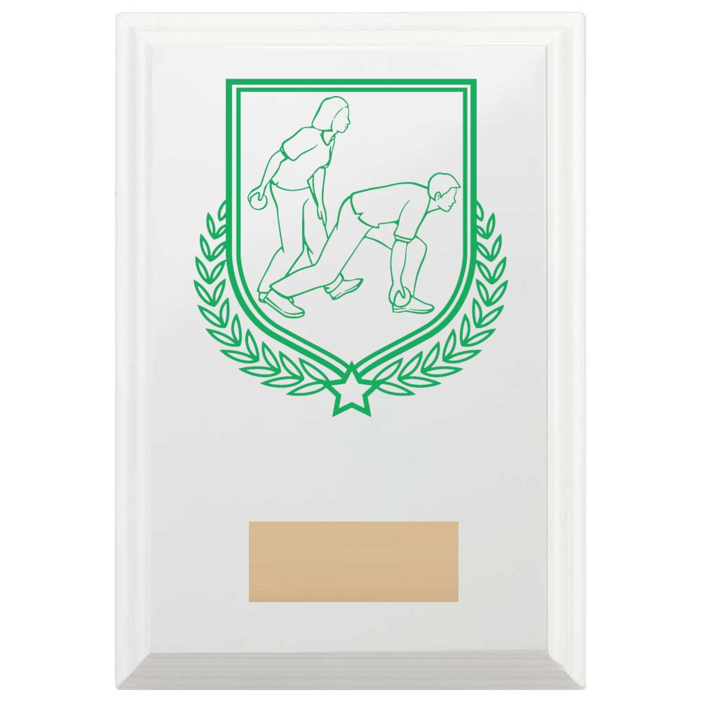 Bowls Reward Plaque In Arctic White