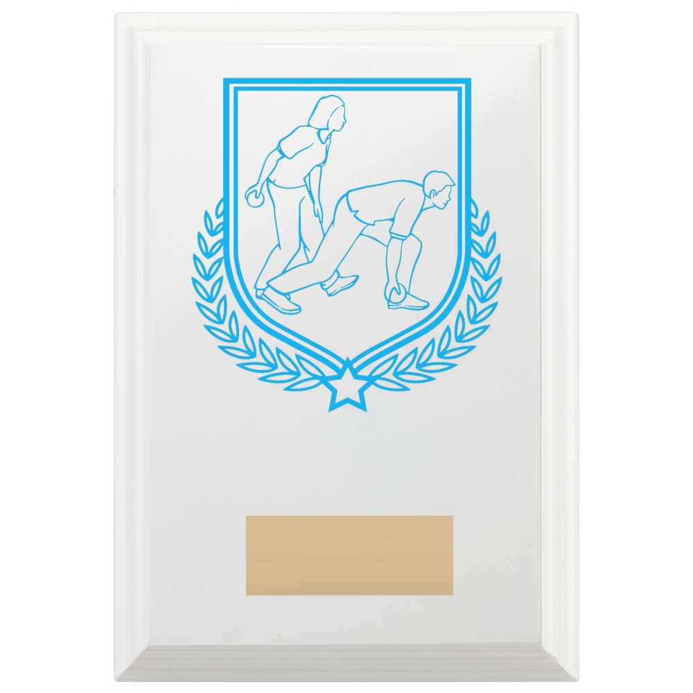 Bowls Reward Plaque In Arctic White