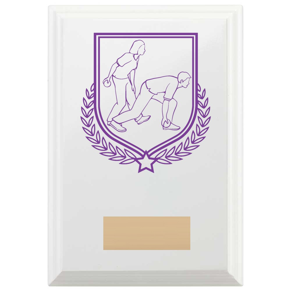 Bowls Reward Plaque In Arctic White