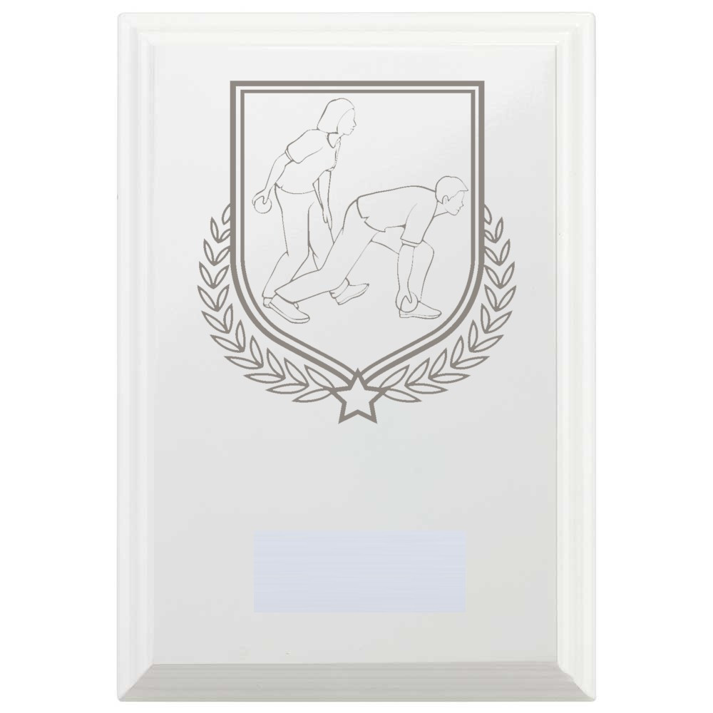 Bowls Reward Plaque In Arctic White