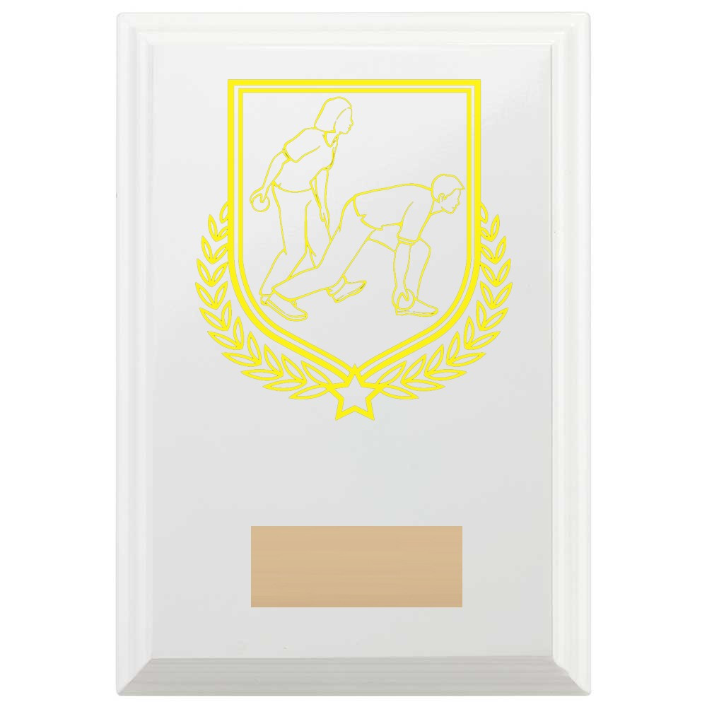 Bowls Reward Plaque In Arctic White