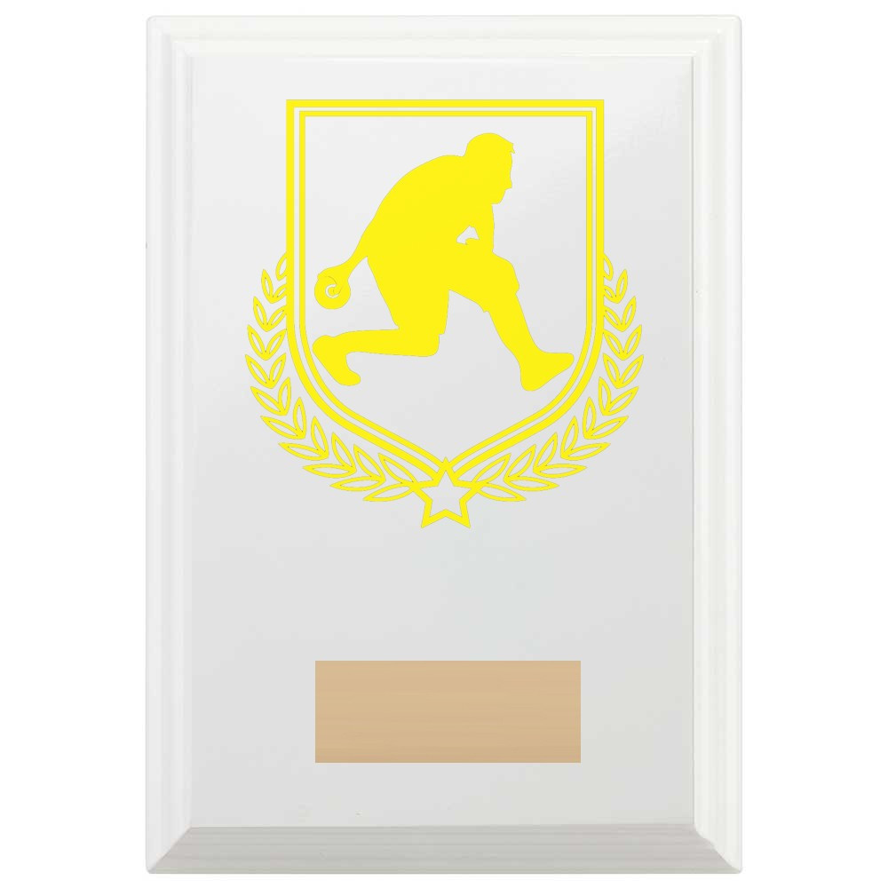 Bowls Reward Plaque In Arctic White