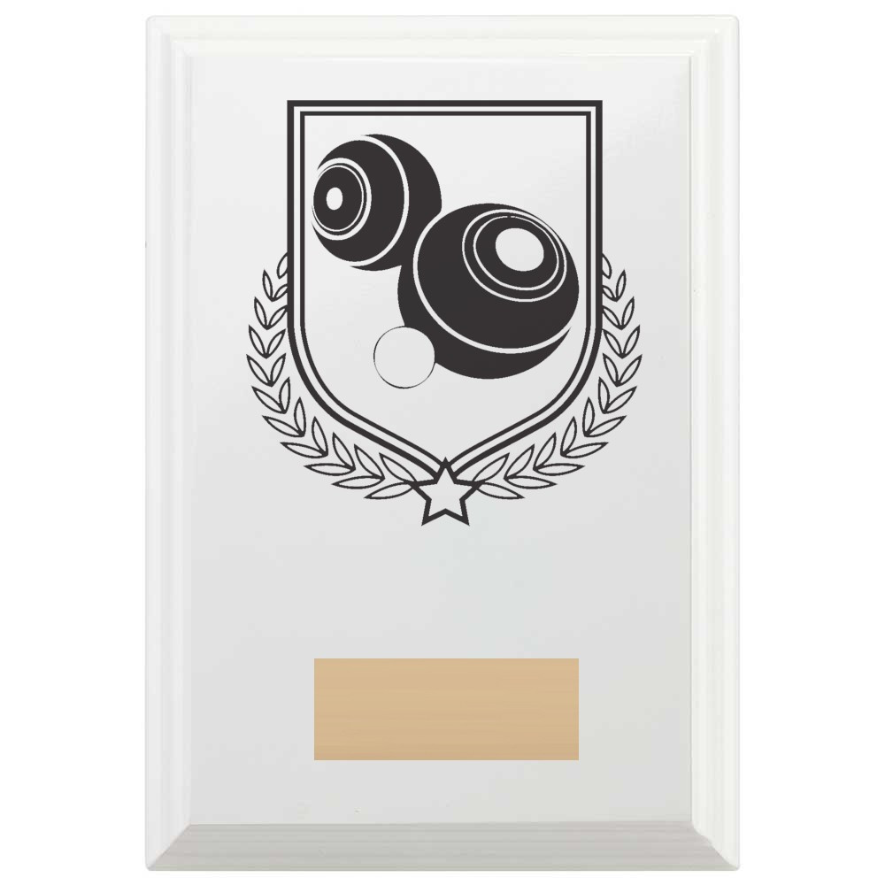 Bowls Reward Plaque In Arctic White