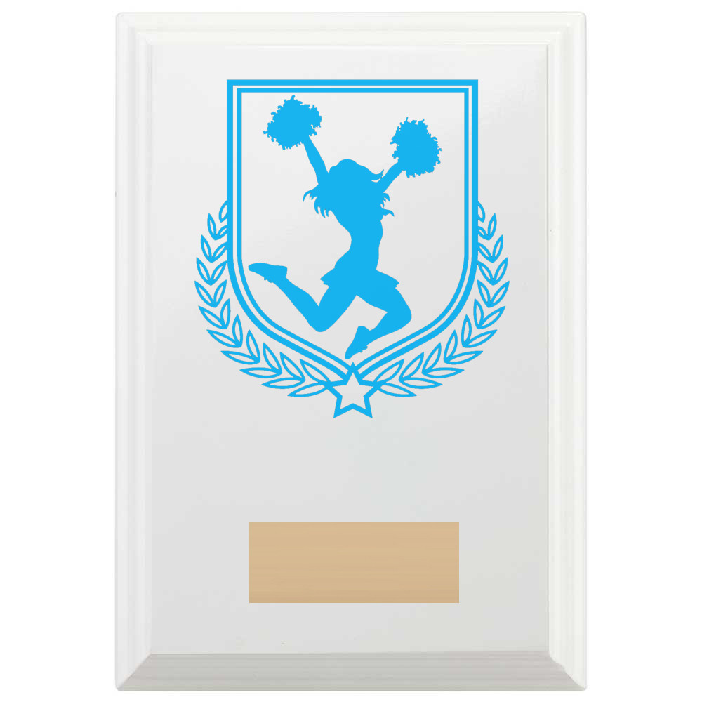 Cheerleading Reward Plaque In Arctic White