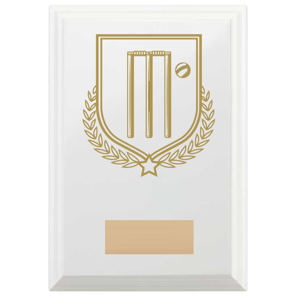 Cricket Reward Plaque In Arctic White