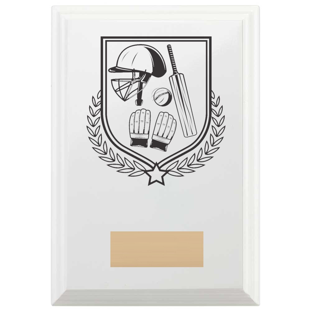 Cricket Reward Plaque In Arctic White