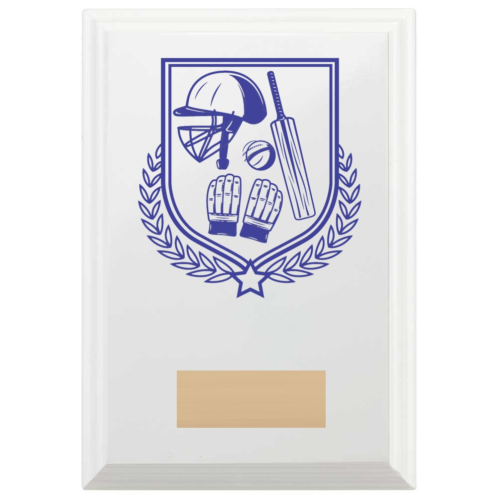 Cricket Reward Plaque In Arctic White