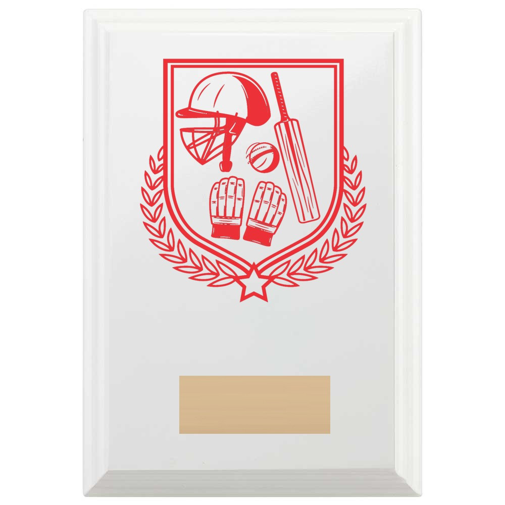 Cricket Reward Plaque In Arctic White