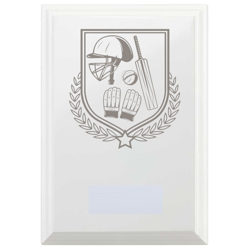 Cricket Reward Plaque In Arctic White
