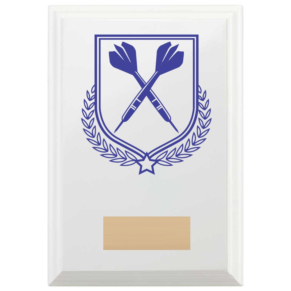 Darts Reward Plaque In Arctic White