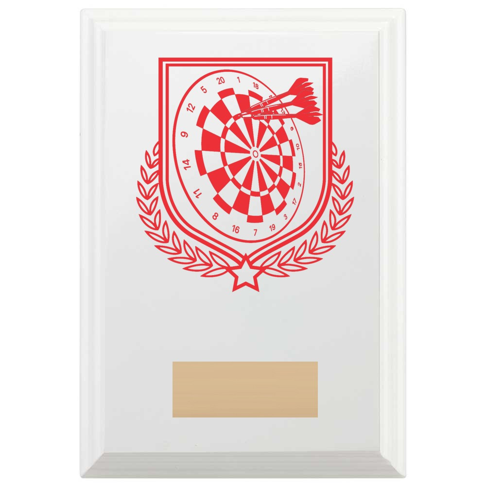 Darts Reward Plaque In Arctic White
