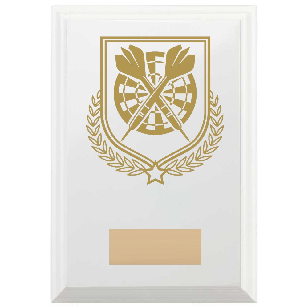 Darts Reward Plaque In Arctic White