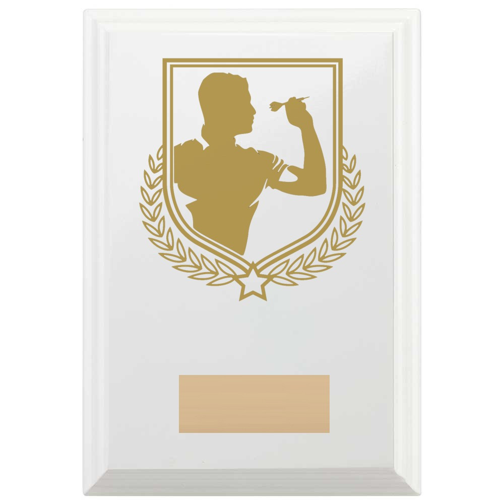 Darts Reward Plaque In Arctic White