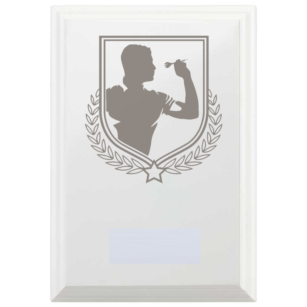 Darts Reward Plaque In Arctic White