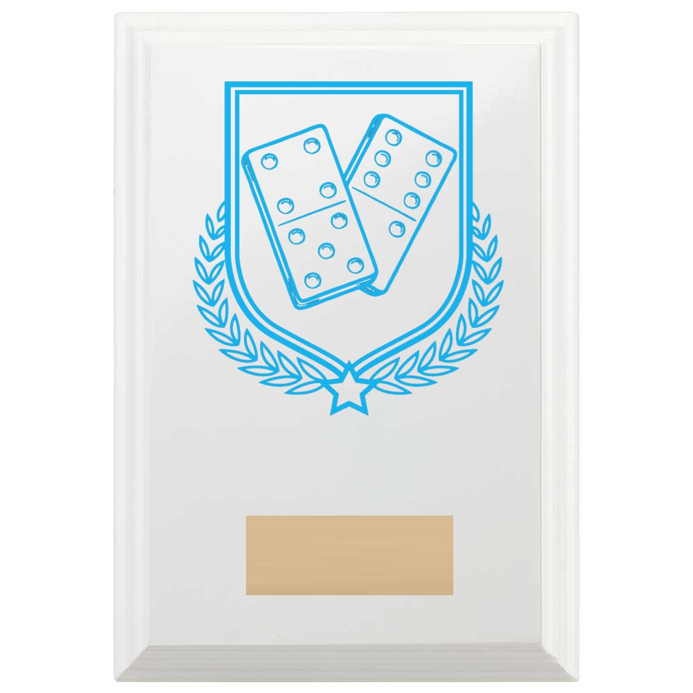 Dominoes Reward Plaque In Arctic White