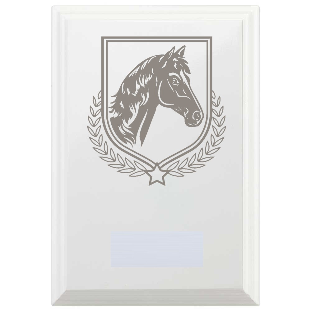 Equestrian Reward Plaque In Arctic White