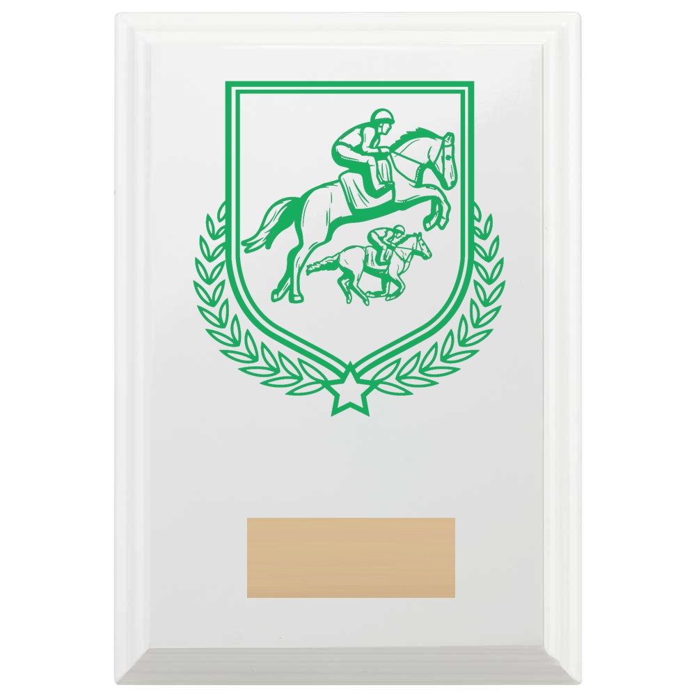 Equestrian Reward Plaque In Arctic White