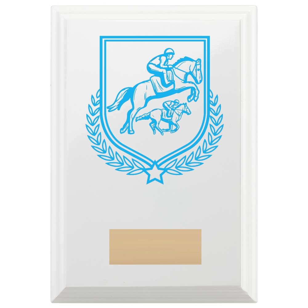 Equestrian Reward Plaque In Arctic White