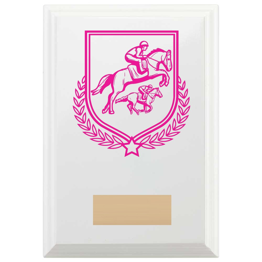Equestrian Reward Plaque In Arctic White
