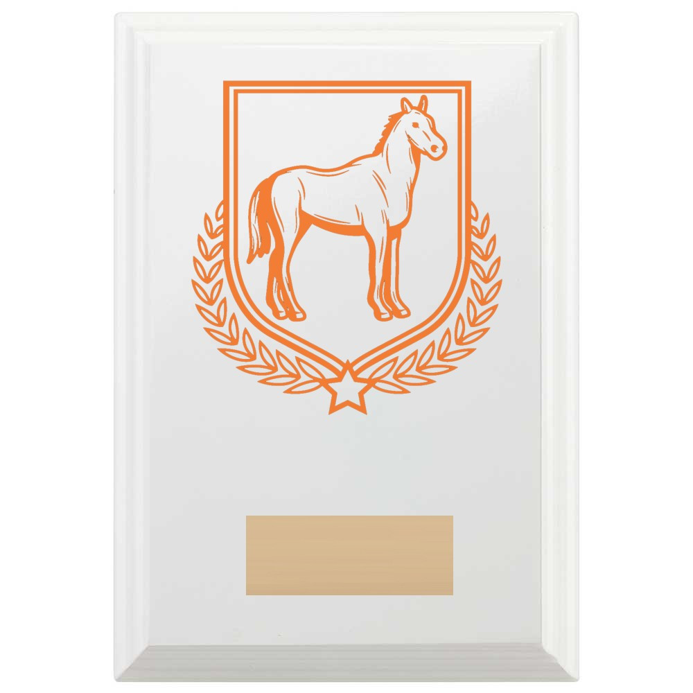 Equestrian Reward Plaque In Arctic White