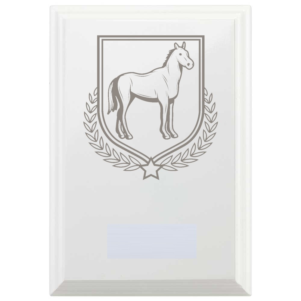 Equestrian Reward Plaque In Arctic White