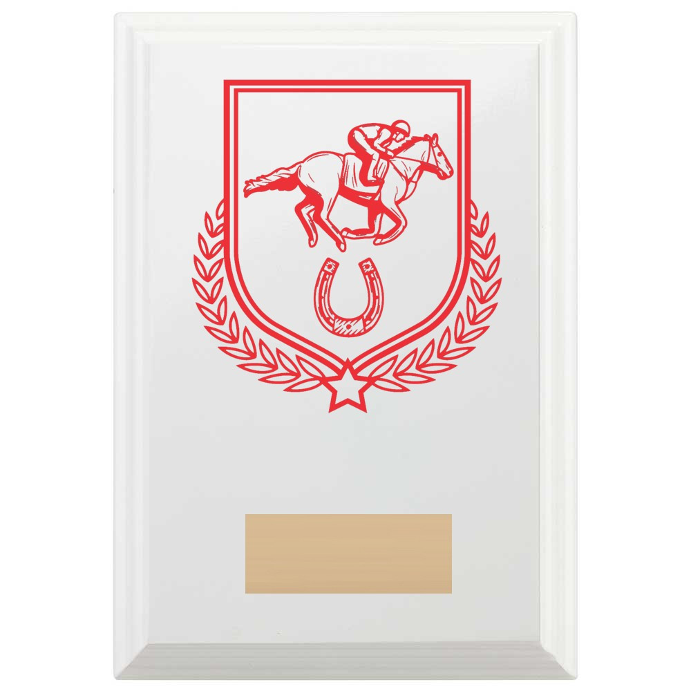 Equestrian Reward Plaque In Arctic White