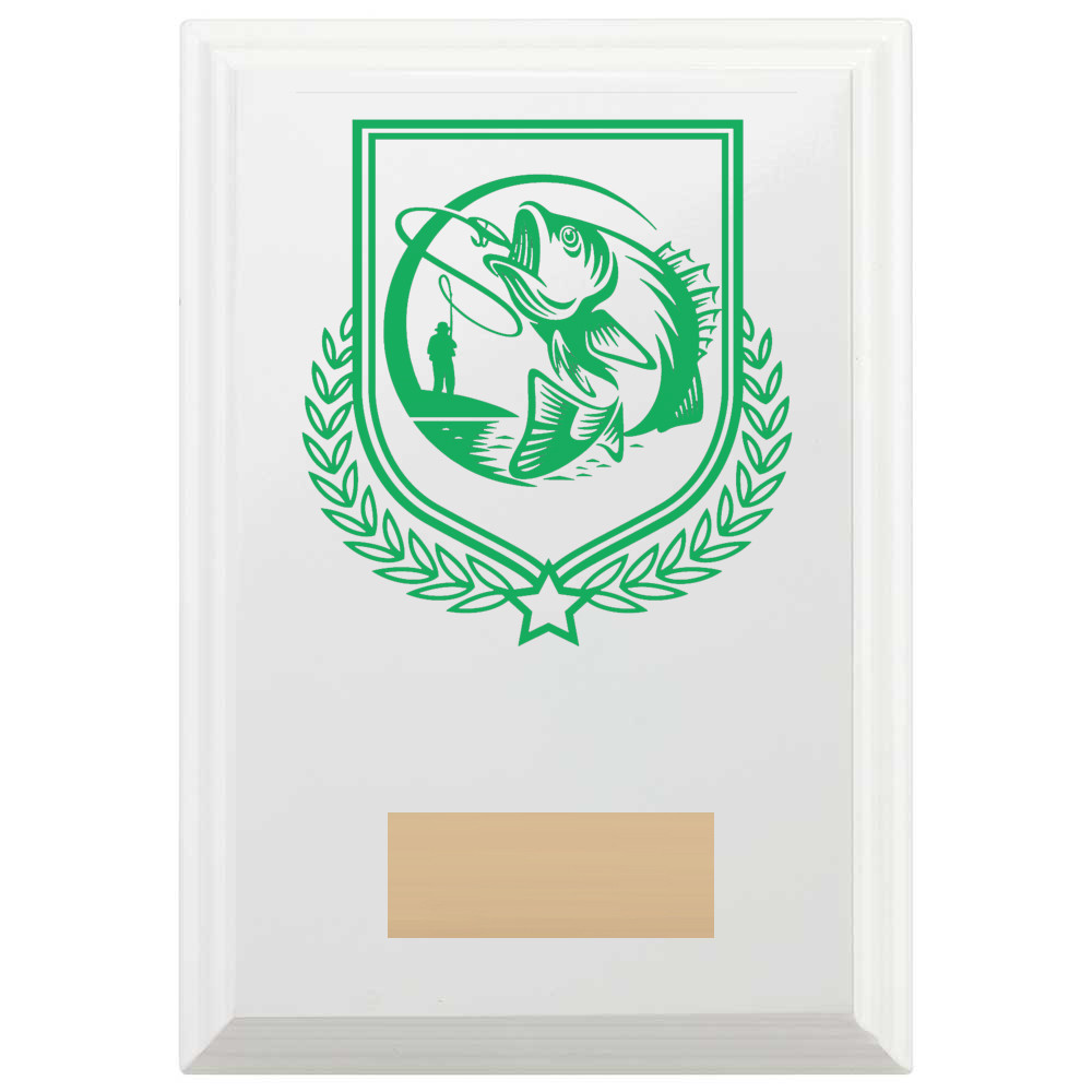Fishing Reward Plaque In Arctic White