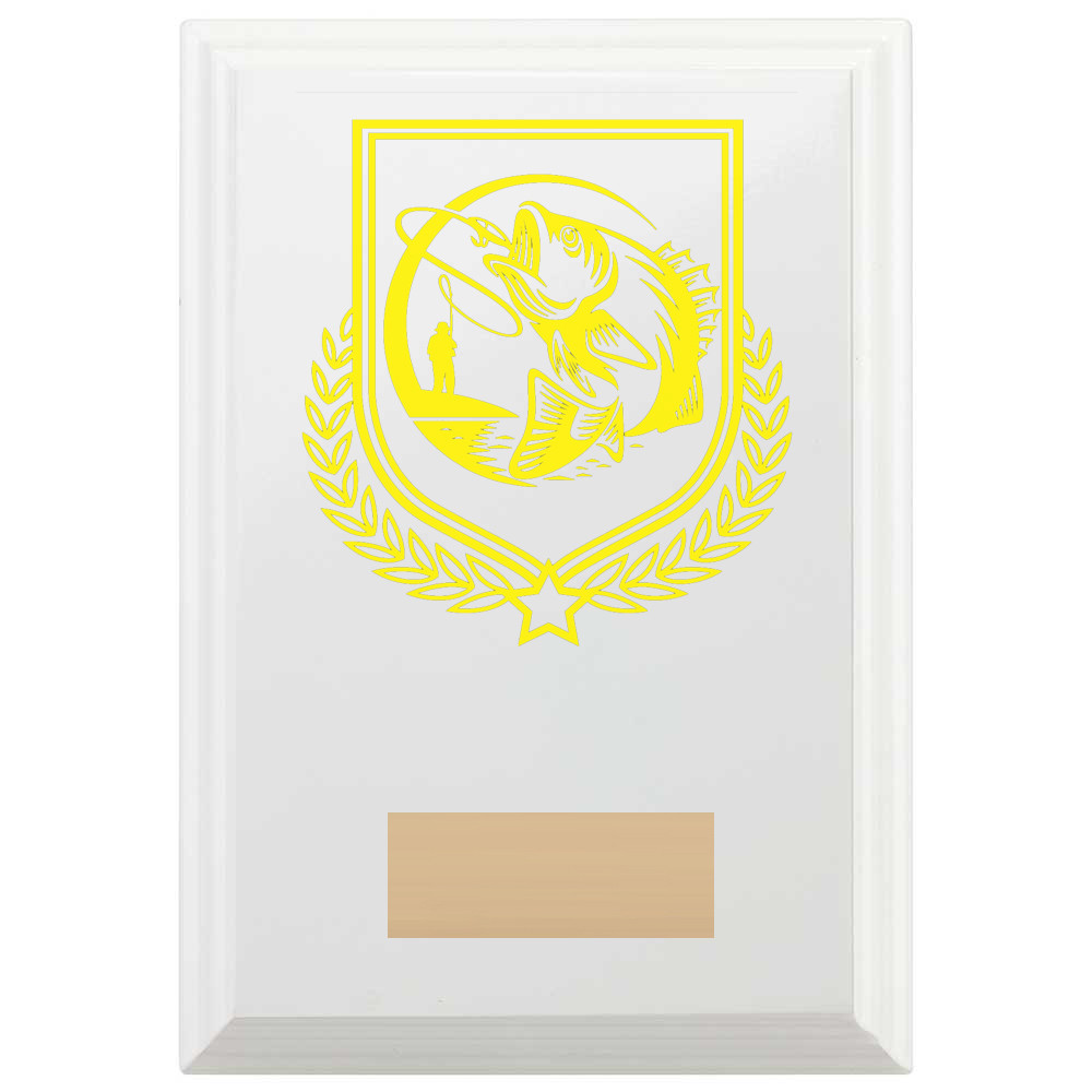 Fishing Reward Plaque In Arctic White