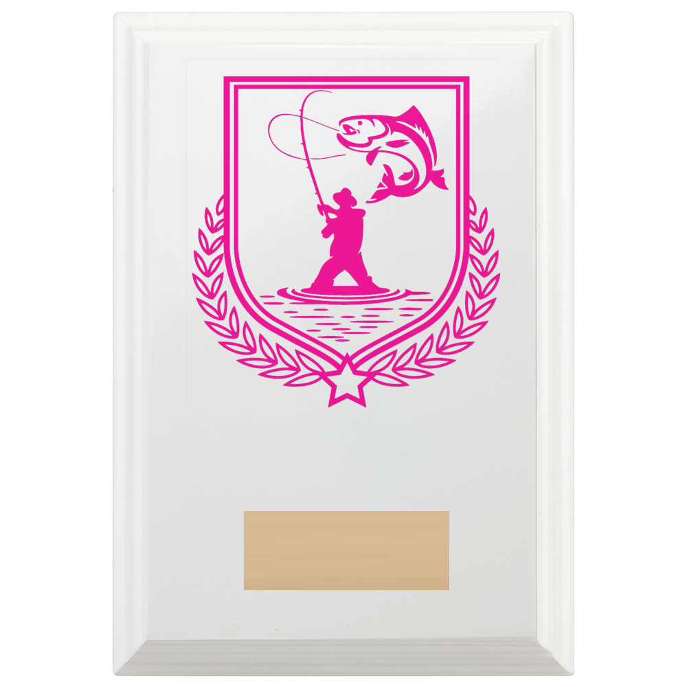 Fishing Reward Plaque In Arctic White