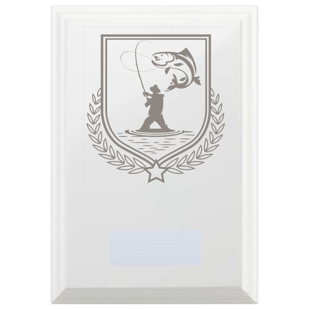 Fishing Reward Plaque In Arctic White
