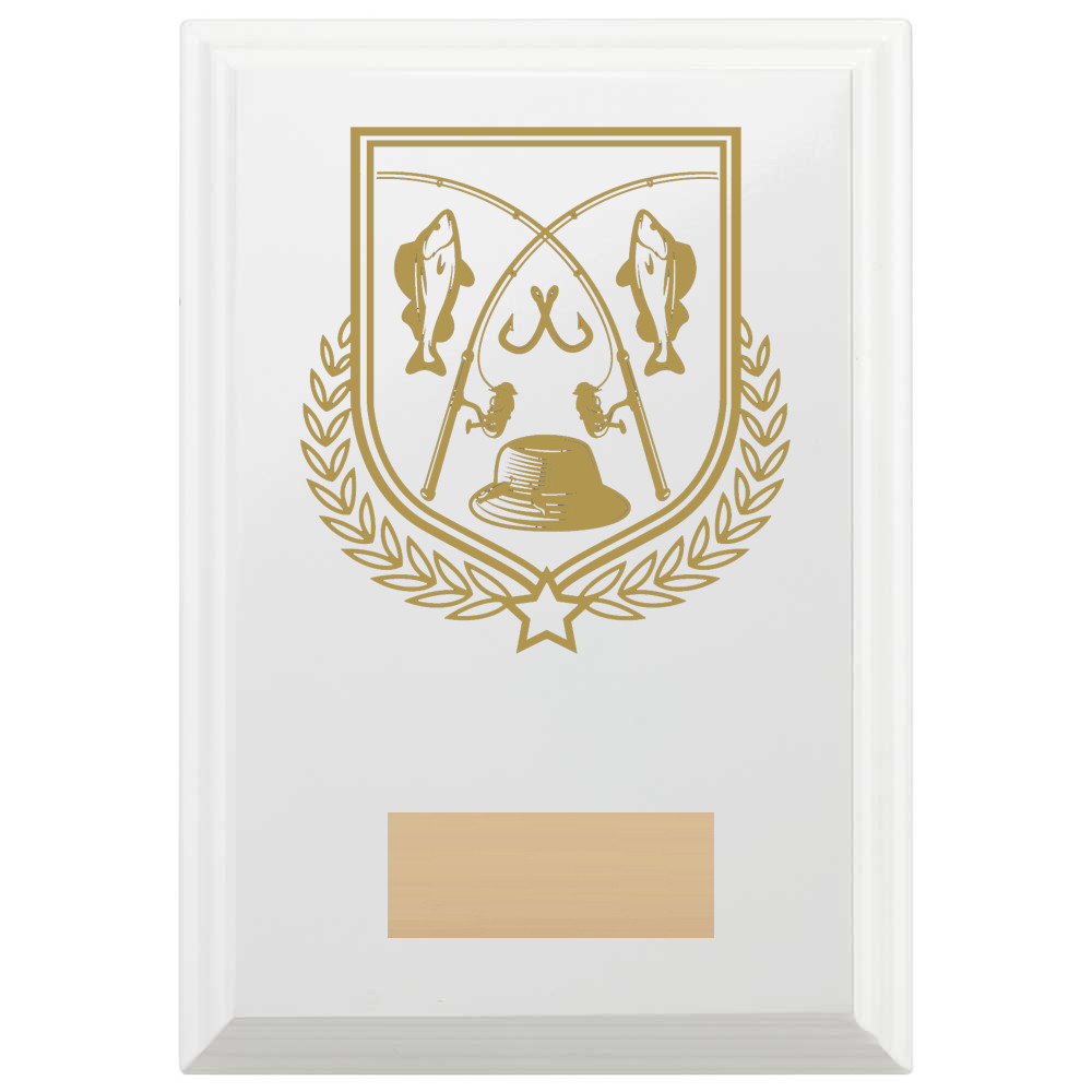 Fishing Reward Plaque In Arctic White
