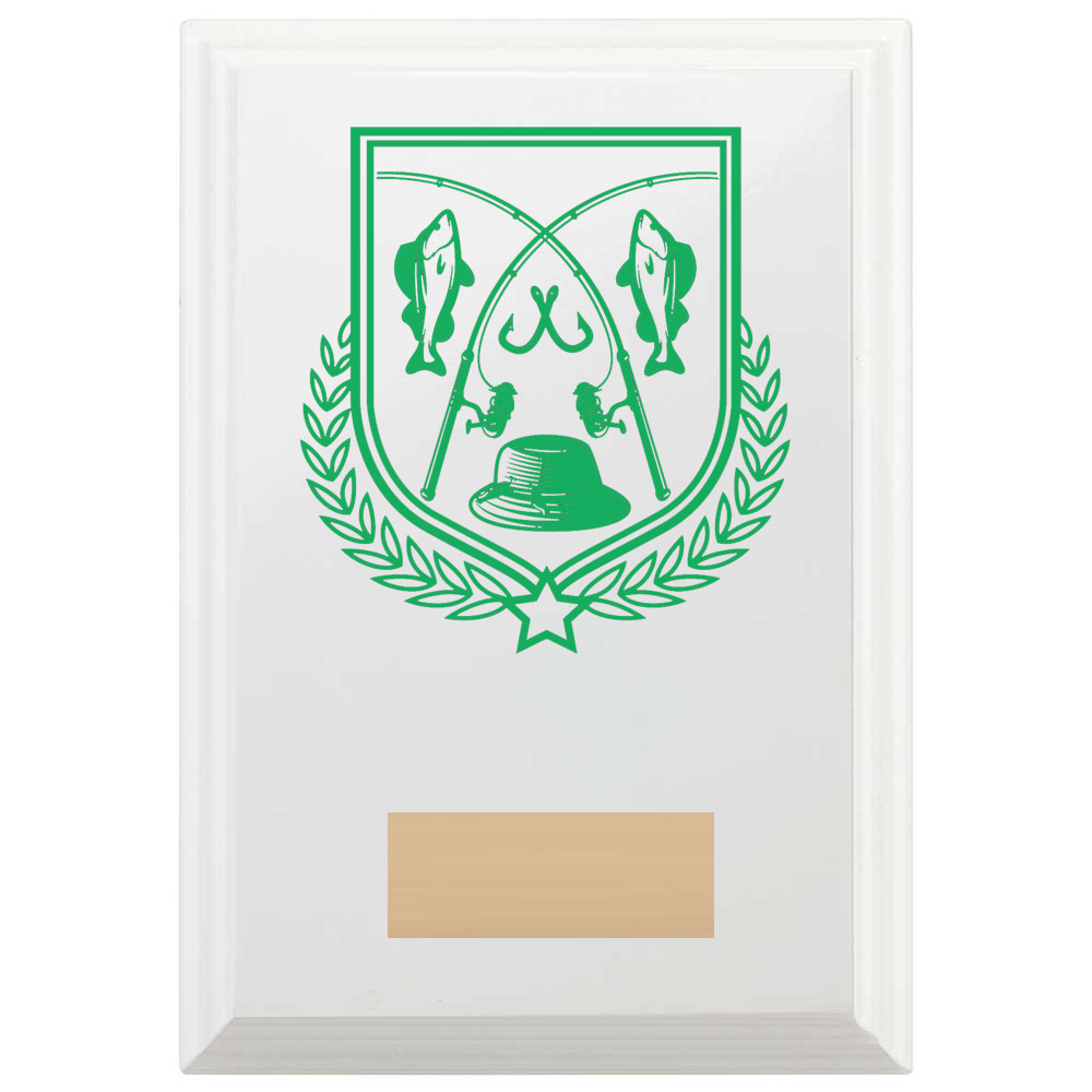 Fishing Reward Plaque In Arctic White