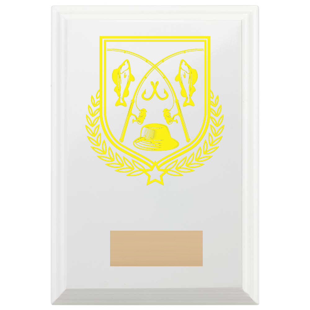 Fishing Reward Plaque In Arctic White
