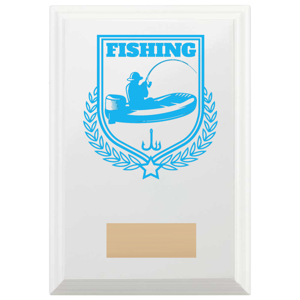 Fishing Reward Plaque In Arctic White