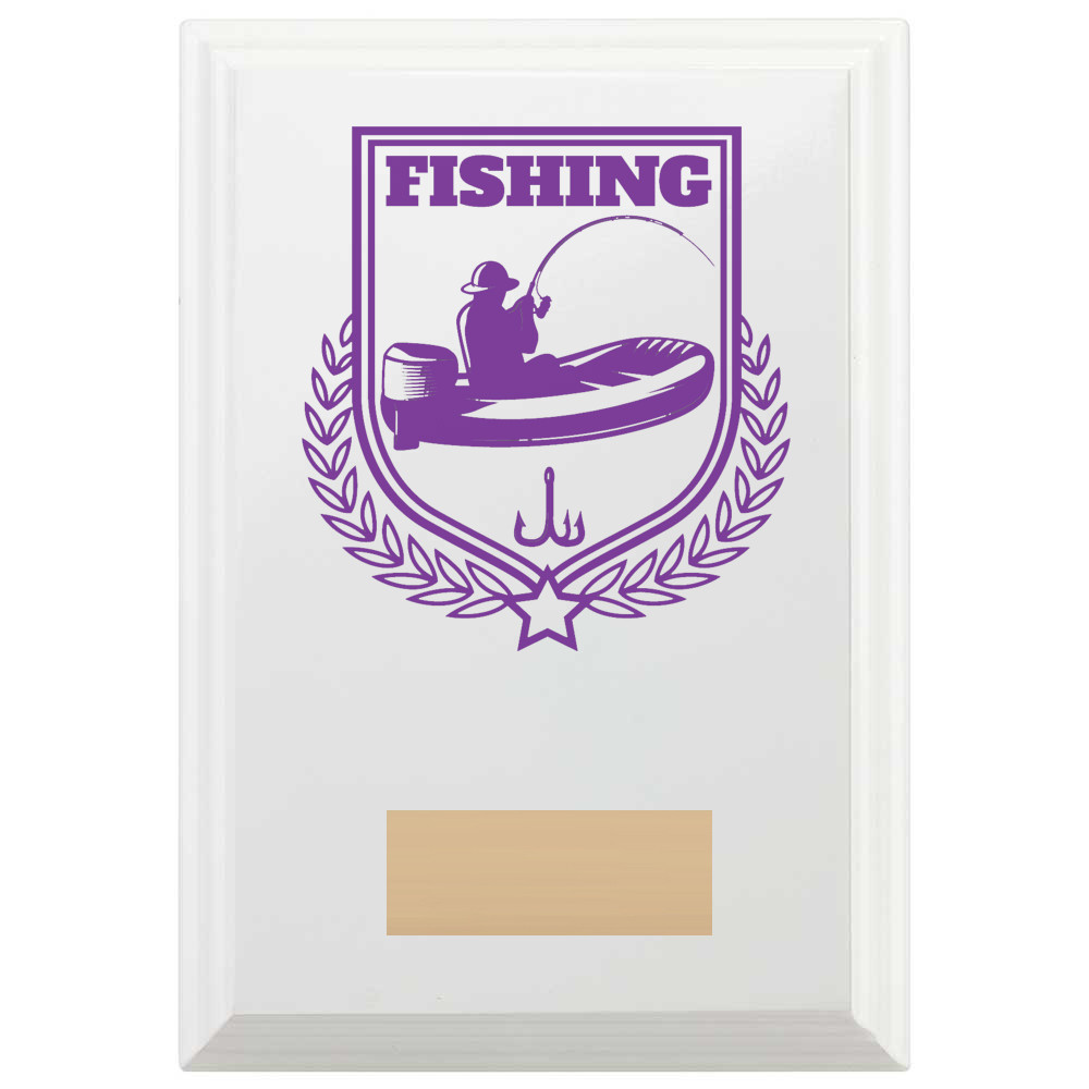 Fishing Reward Plaque In Arctic White