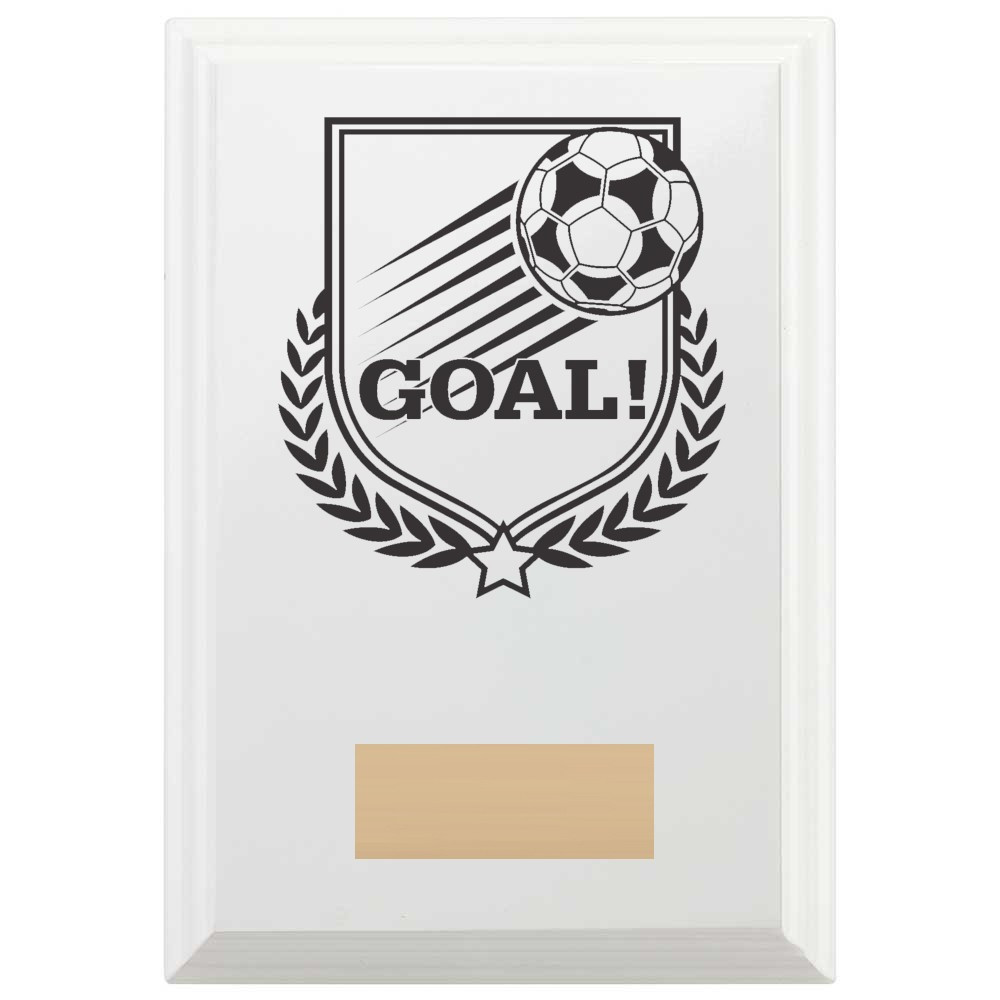 Football Goal Reward Plaque In Arctic White