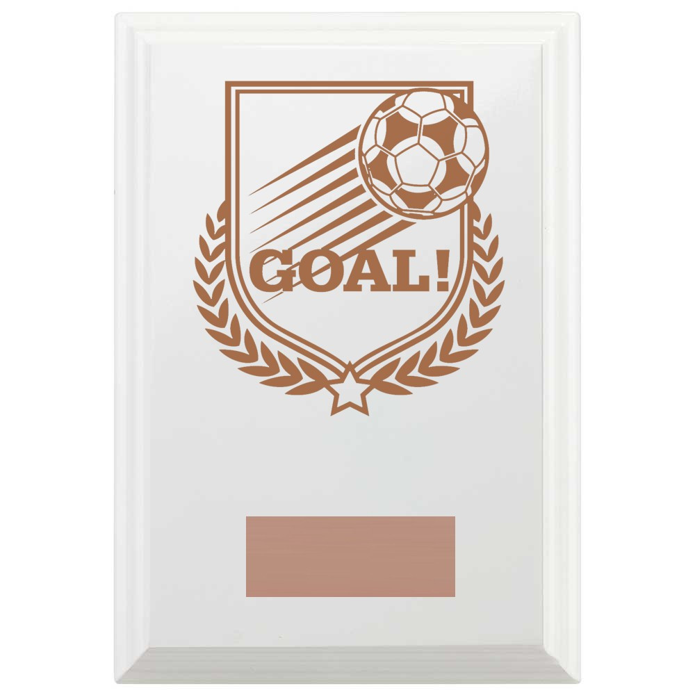 Football Goal Reward Plaque In Arctic White